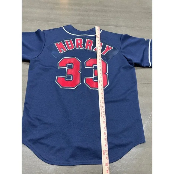 Vintage‎ Majestic Cleveland Indians Eddie Murray 33 Navy Baseball Jersey Mens XL - Picture 10 of 12